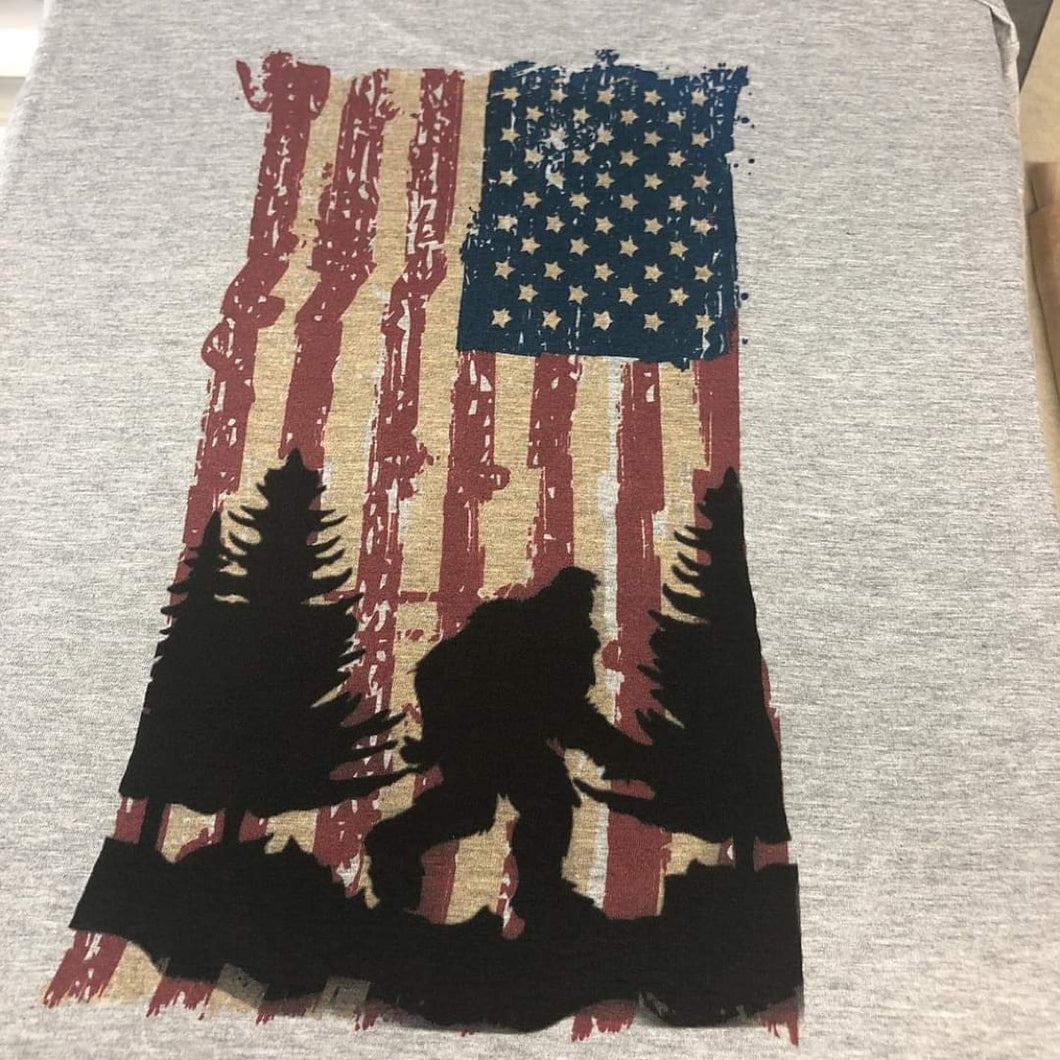 Camping/RV/Outdoors American Flag Sasquatch Shirt