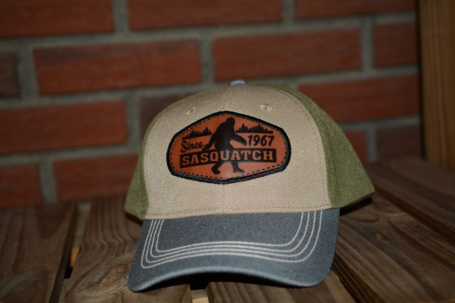 HATS/ MONOGRAM CAPS Forest Green/Tan Sasquatch Big Foot Hat
