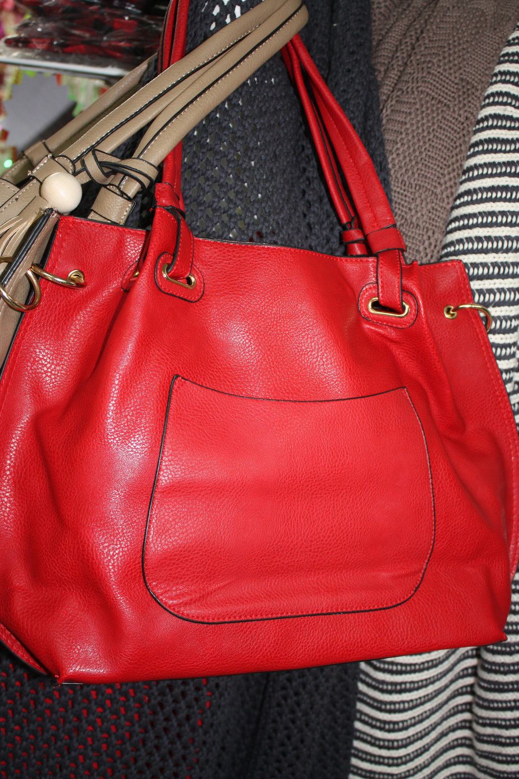 handbags Large handbag with outside pocket