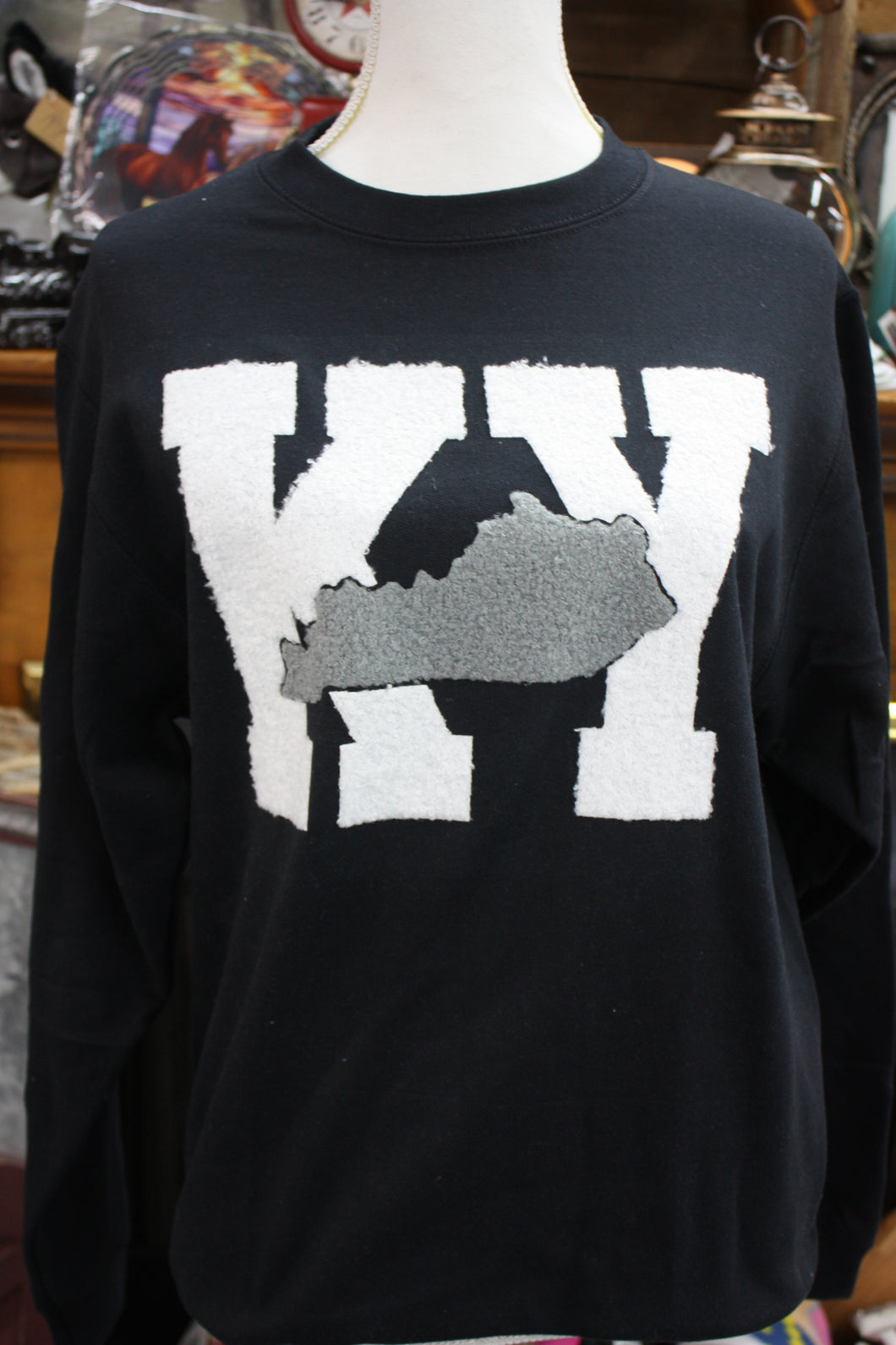 KENTUCKY INSPIRED T-SHIRTS AND GIFTS KY Grey State/KY White Letters/Lettermen