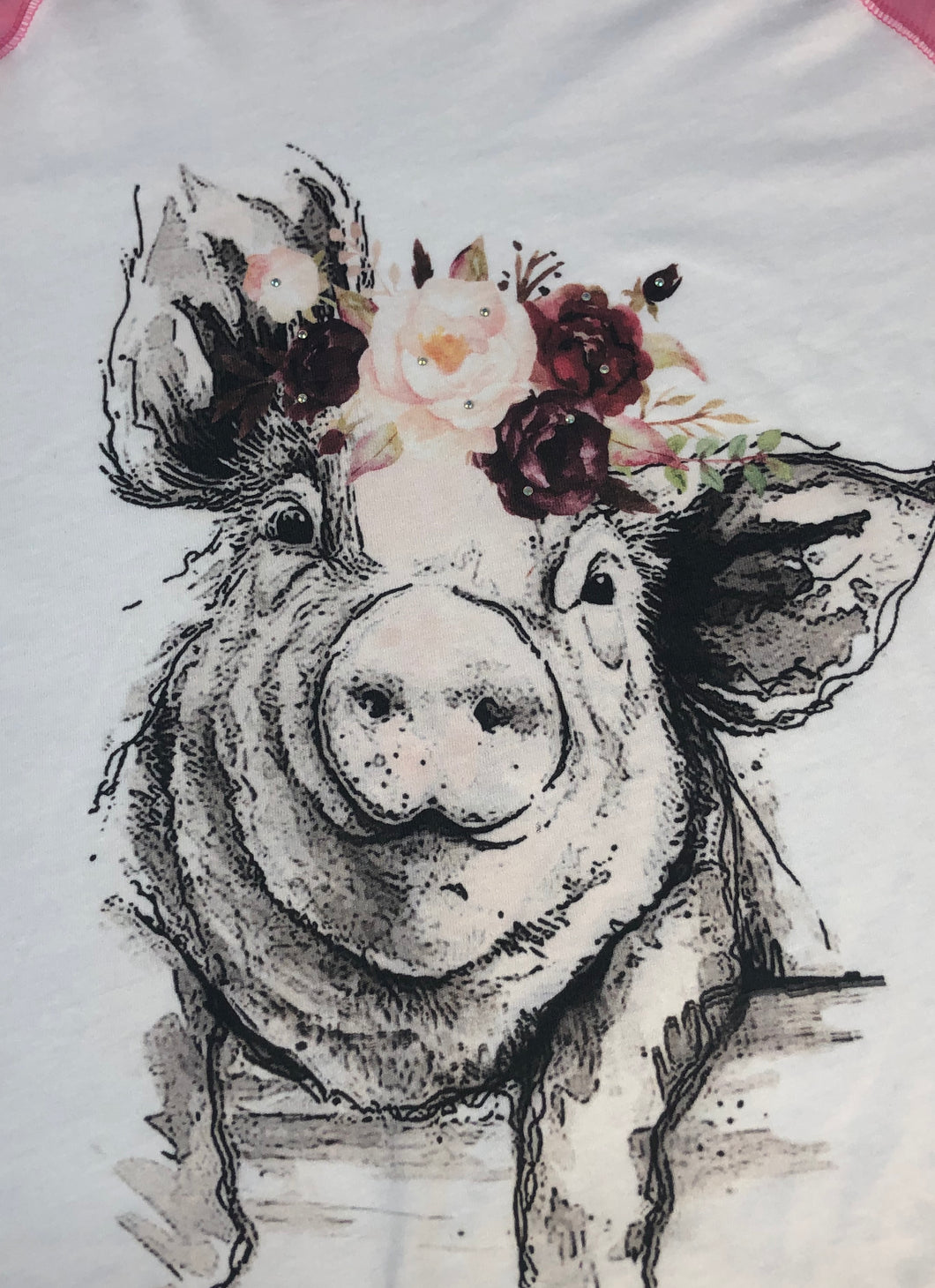 FARM HOUSE FarmPig Baseball Tshirt