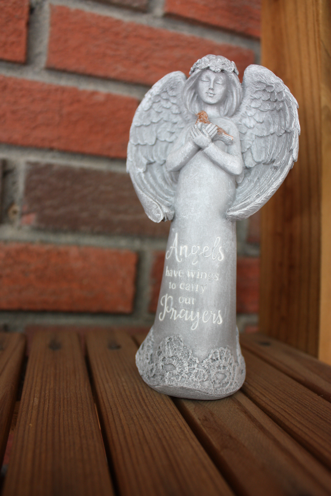 Bereavement Gifts and Quilts  SMALL POLY RESIN ANGEL STATUE