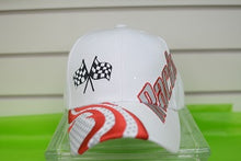 Load image into Gallery viewer, HATS/ MONOGRAM CAPS RACING Hat Red and White Checkered Flag
