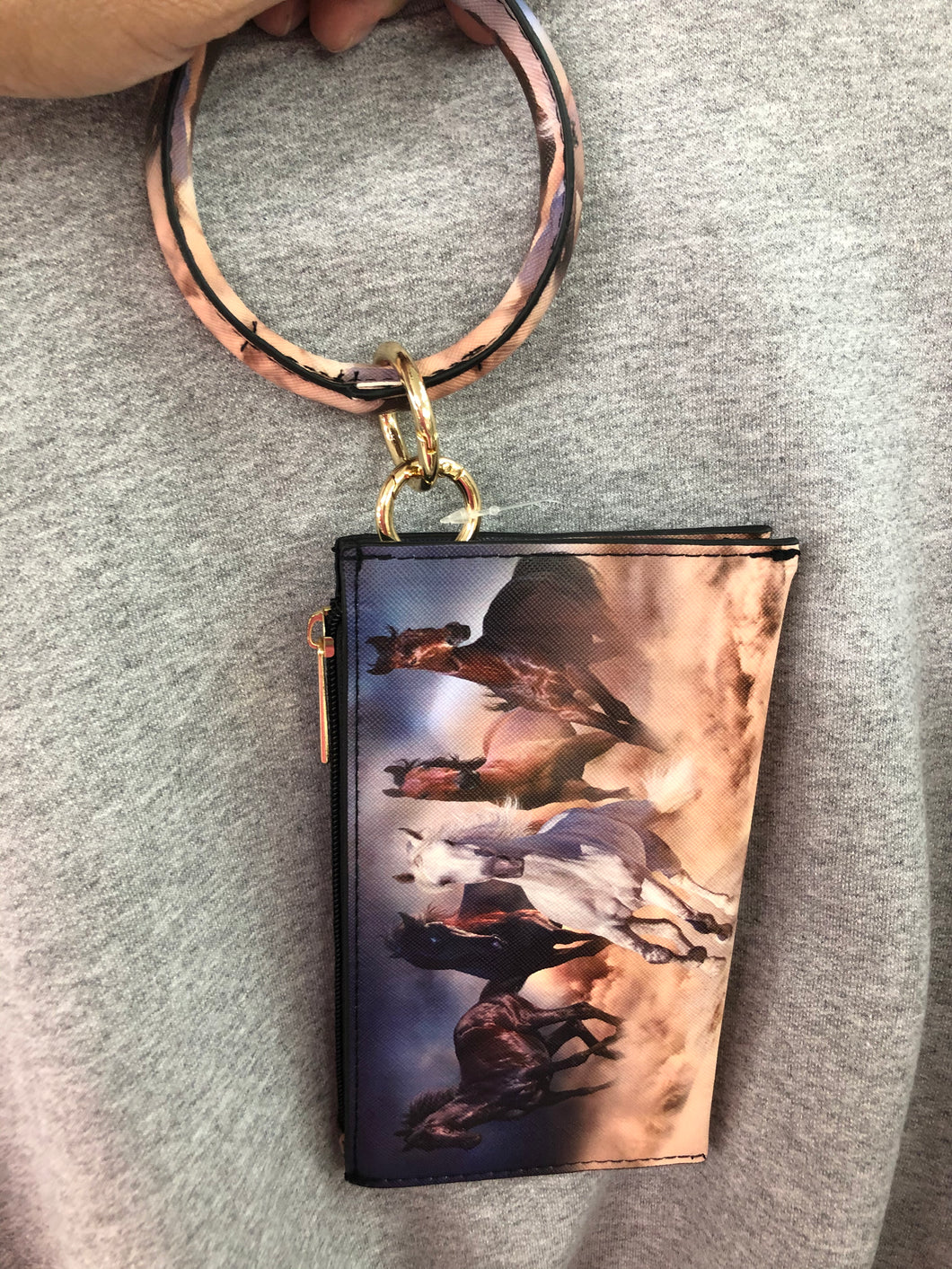 handbags  Wristlet Wallet w Stunning Horse Design