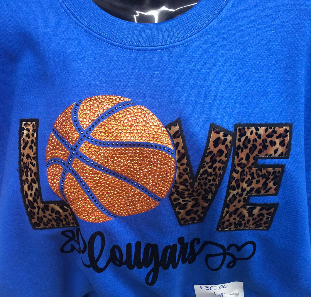 School Spirit/Mascot Tshirts School LOVE Basketball School Spirit Shirt