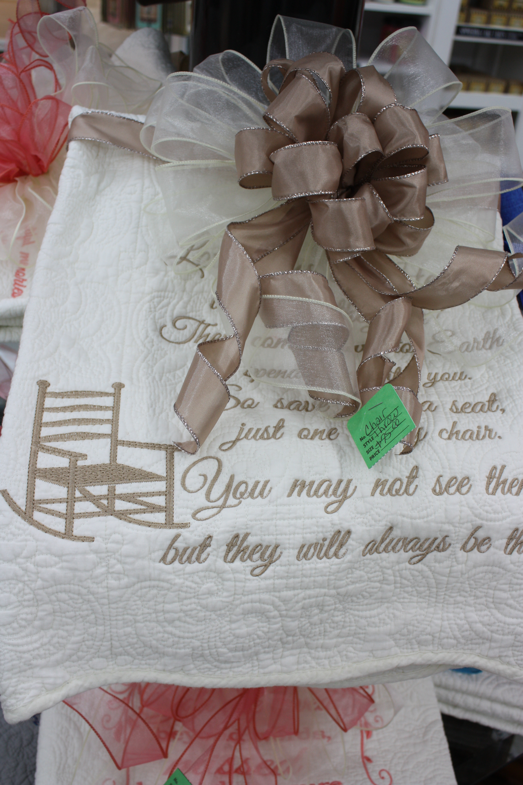 Bereavement Gifts and Quilts MEMORY QUILT/ROCKING CHAIR
