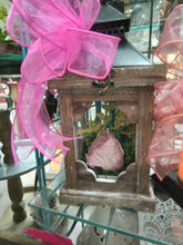 Load image into Gallery viewer, Bereavement Gifts and Quilts Rustic Wood/ forever rose lantern
