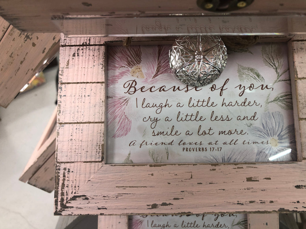 Bereavement Gifts and Quilts Because of You Keepsake Memory Box