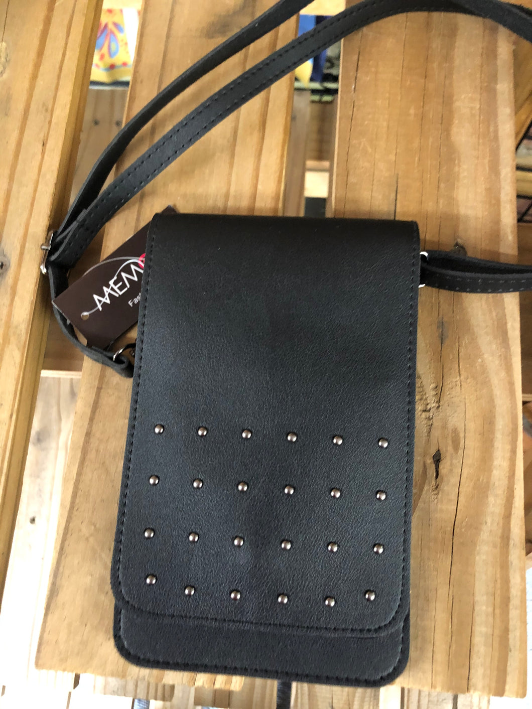 handbags Soft Leather Black Hipster w/ TouchScreen Cellphone Reader