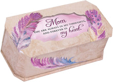 Load image into Gallery viewer, Mom Forever in My Heart Watercolor Feathers Musical Box

