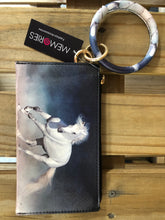 Load image into Gallery viewer, handbags Wristlet Wallet with Beautiful White Horse Design
