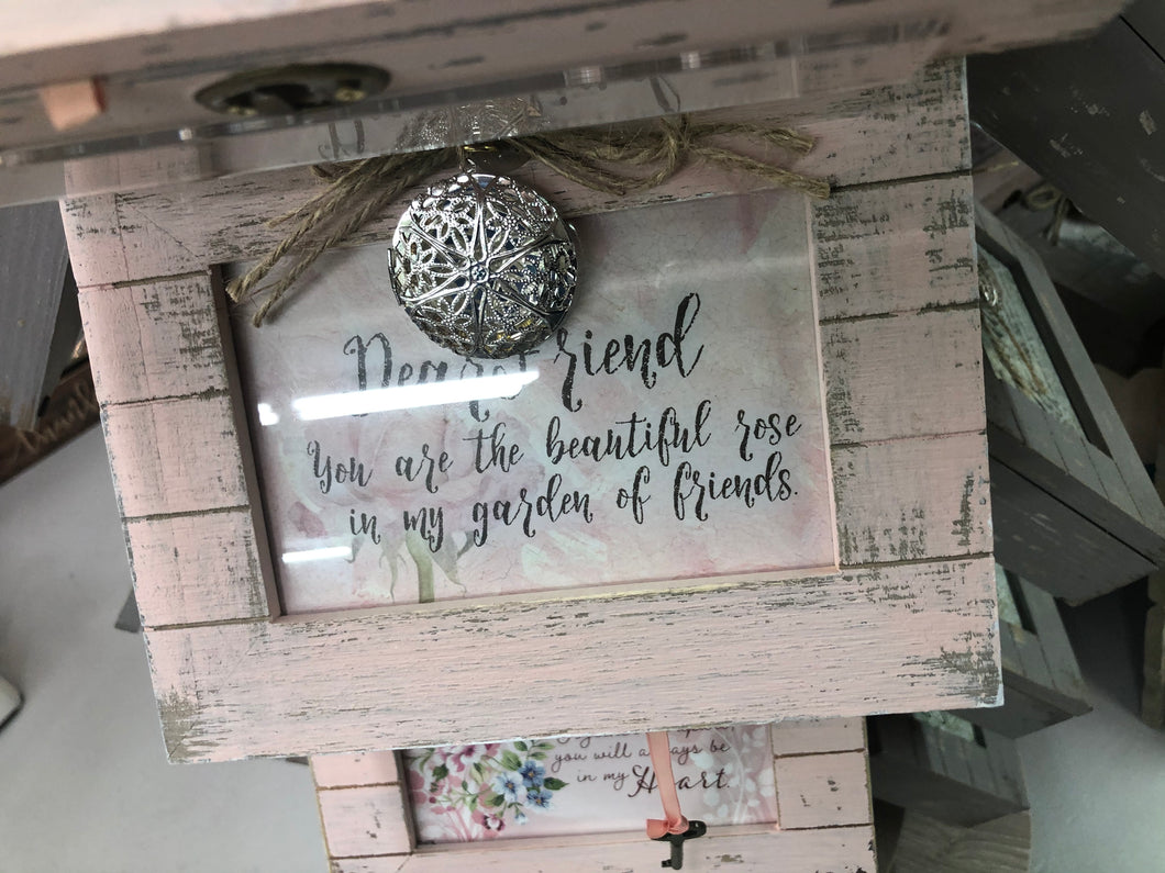 Bereavement Gifts and Quilts Dear Friend  memory music keepsake box
