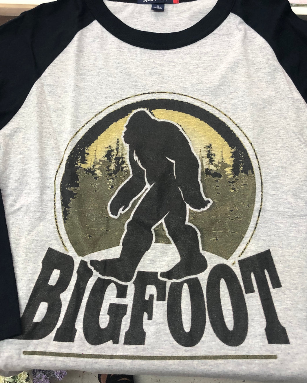 Camping/RV/Outdoors Bigfoot Camping Baseball Tee