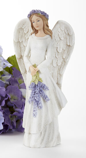 HOME DECOR, GIFTS AND SUCH ANGEL WITH LAVENDER SPRAY