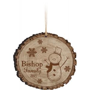Engravable & Personalized Gifts Engravable Log Slice Tree Ornament