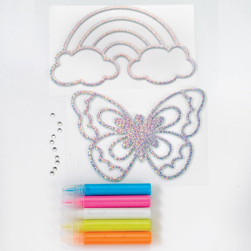 KIDS CORNER SPARKLE BUTTERFLY WINDOW ART