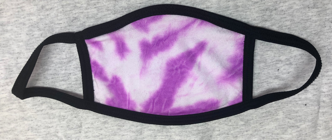 Mask adult purple tye dye