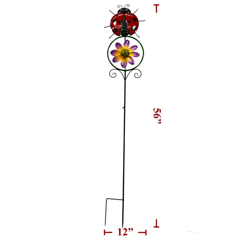 SPRING & SUMMER Metal Lady bug/ sunflower Spinner