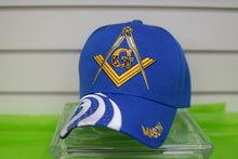 Load image into Gallery viewer, HATS/ MONOGRAM CAPS Royal Blue w/ White Stripe Mason Hat
