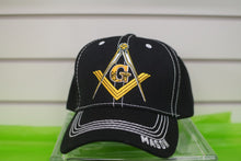 Load image into Gallery viewer, HATS/ MONOGRAM CAPS Black w/White Thread Mason Hat

