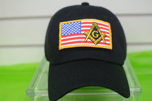 Load image into Gallery viewer, HATS/ MONOGRAM CAPS Black USA Mason Hat
