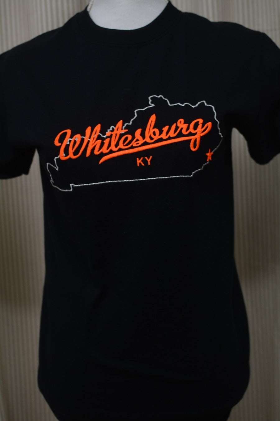 KENTUCKY INSPIRED T-SHIRTS AND GIFTS Embroidered Whitesburg KY State Shirt