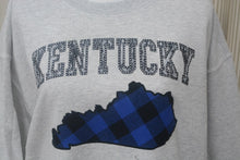 Load image into Gallery viewer, KENTUCKY INSPIRED T-SHIRTS AND GIFTS Kentucky Blue/Black Buffalo Plaid Sweatshirt
