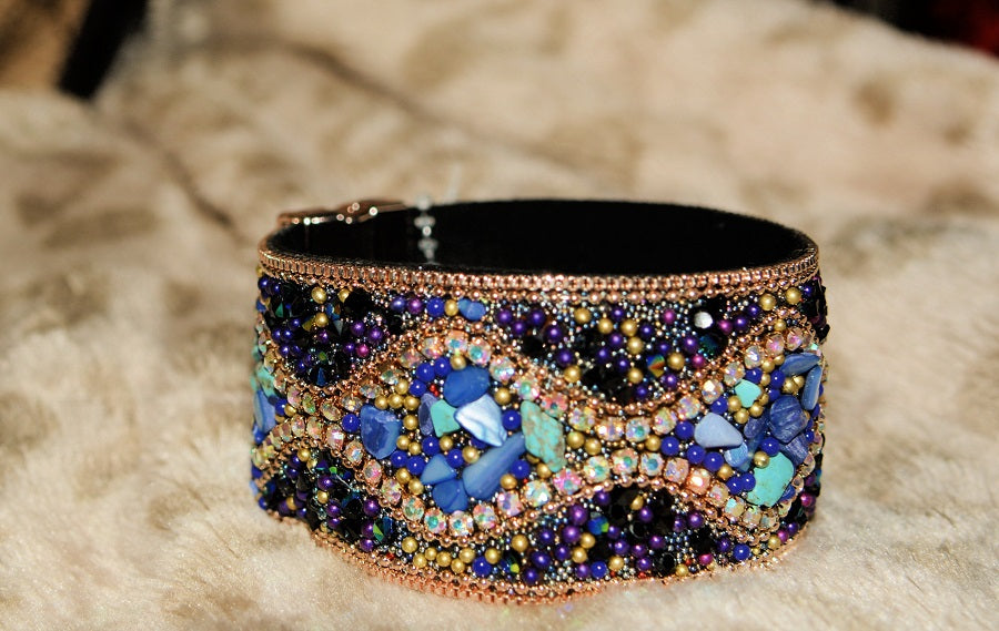 JEWLERY Amethyst and Lilac Gemstone Cuff Bracelet