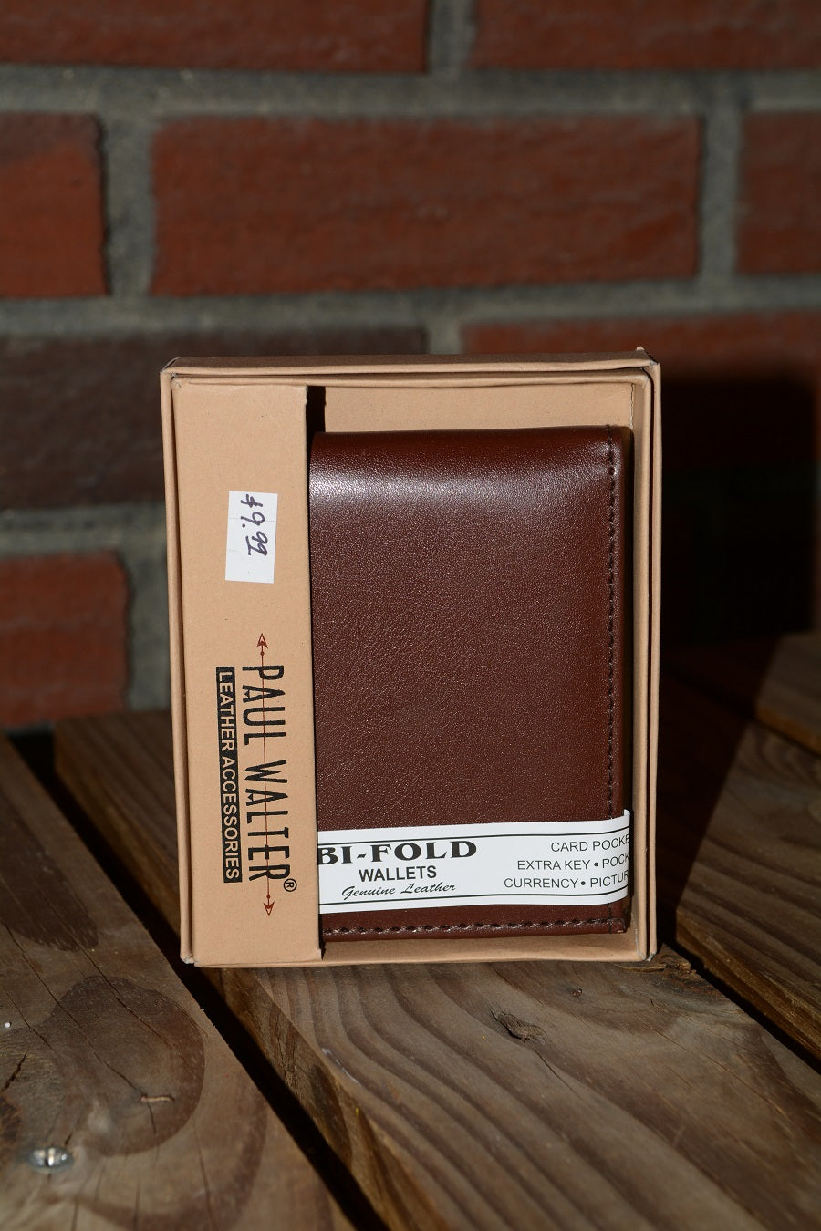 Brown Genuine Leather Bi Fold Wallet