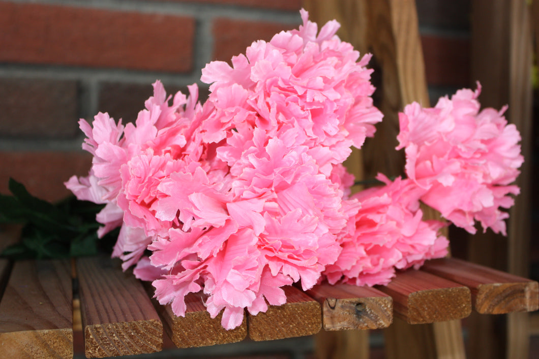 Memorial Cemetery Flowers LIGHT PINK CARNATION BUSH