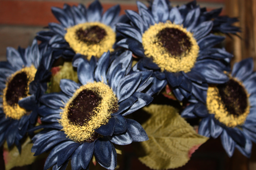 Memorial Cemetery Flowers DEEP NAVY BLUE SUNFLOWER BUSH