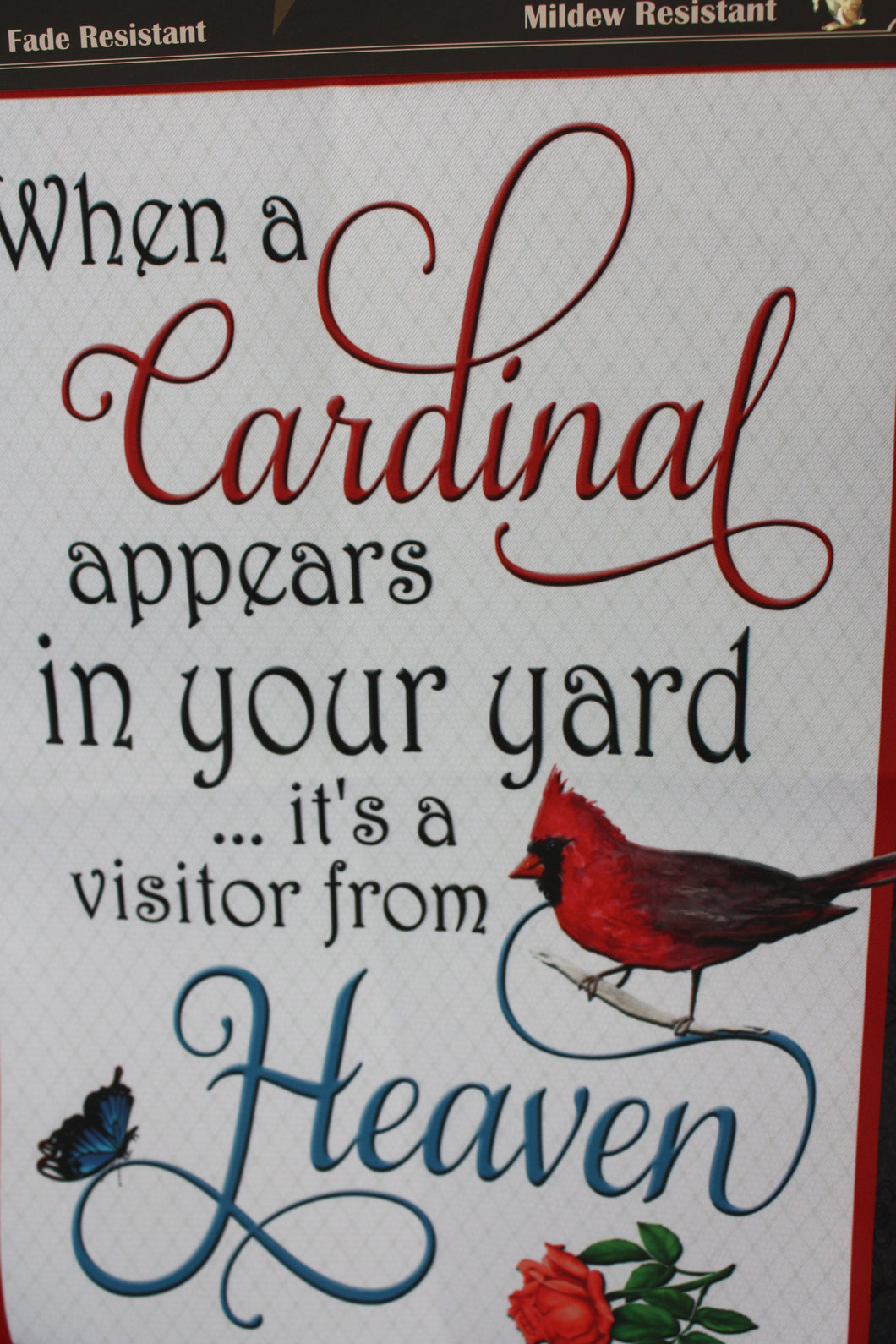Bereavement Gifts and Quilts MEMORIAL FLAG/ CARDINAL