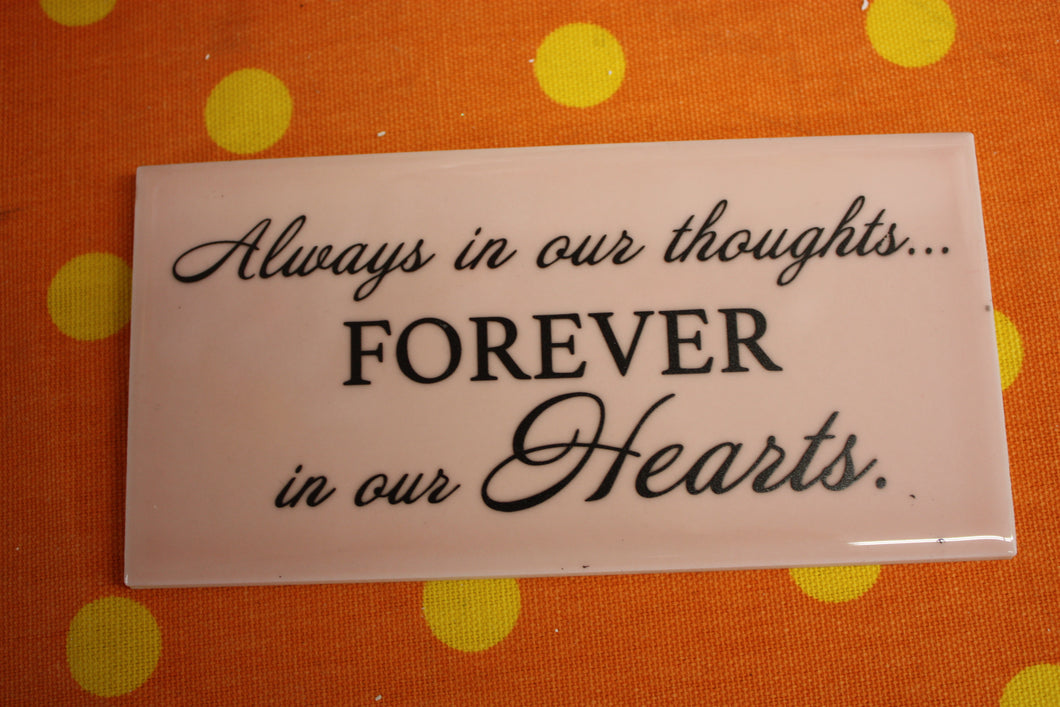 Bereavement Gifts and Quilts CERMANIC TILE PLAQUE