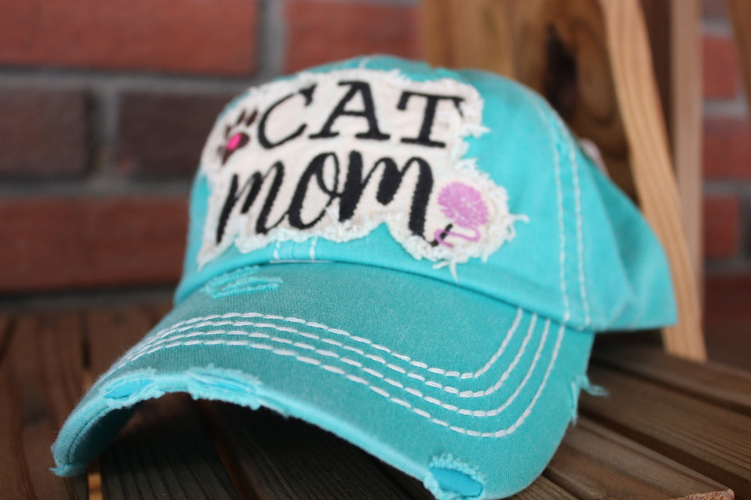 HATS/ MONOGRAM CAPS CAT MOM HAT/CAP