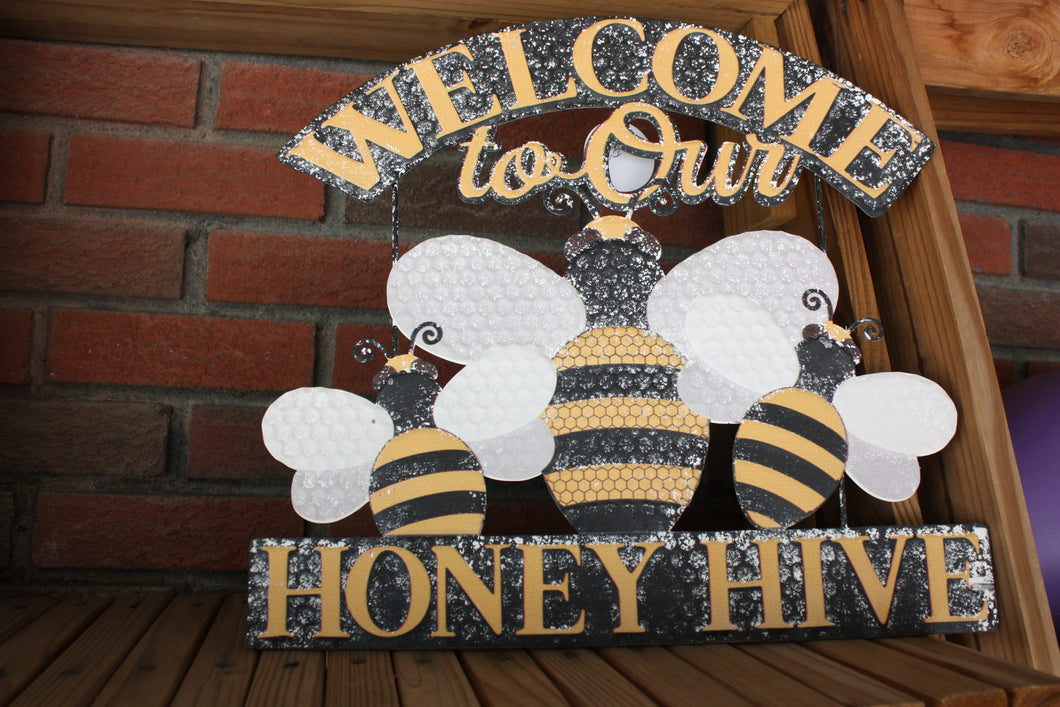HOME DECOR, GIFTS AND SUCH METAL BEEHIVE SIGN