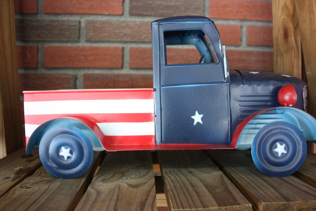 HOME DECOR, GIFTS AND SUCH/ RED/WHITE/BLUE/FLAG TRUCK