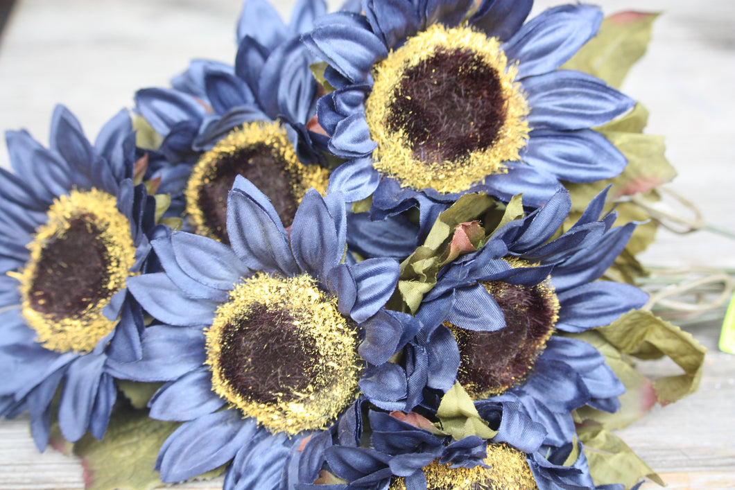 FALL Y'ALL AND HALLOWEEN NAVY SUNFLOWER BUSH
