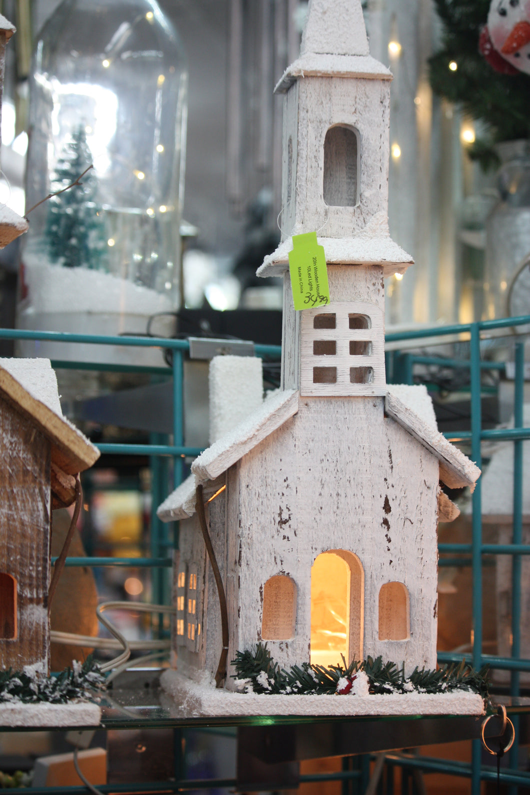 WOODEN CHURCH HOUSE WITH SNOW