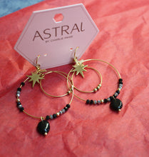 Load image into Gallery viewer, Gold Charlie Paige Gold Hoop earrings/bead
