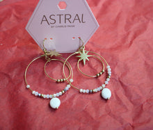 Load image into Gallery viewer, Gold Charlie Paige Gold Hoop earrings/bead
