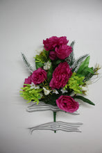 Load image into Gallery viewer, Memorial Cemetery Flowers MUM, PEONY, AND ROSE BUSH
