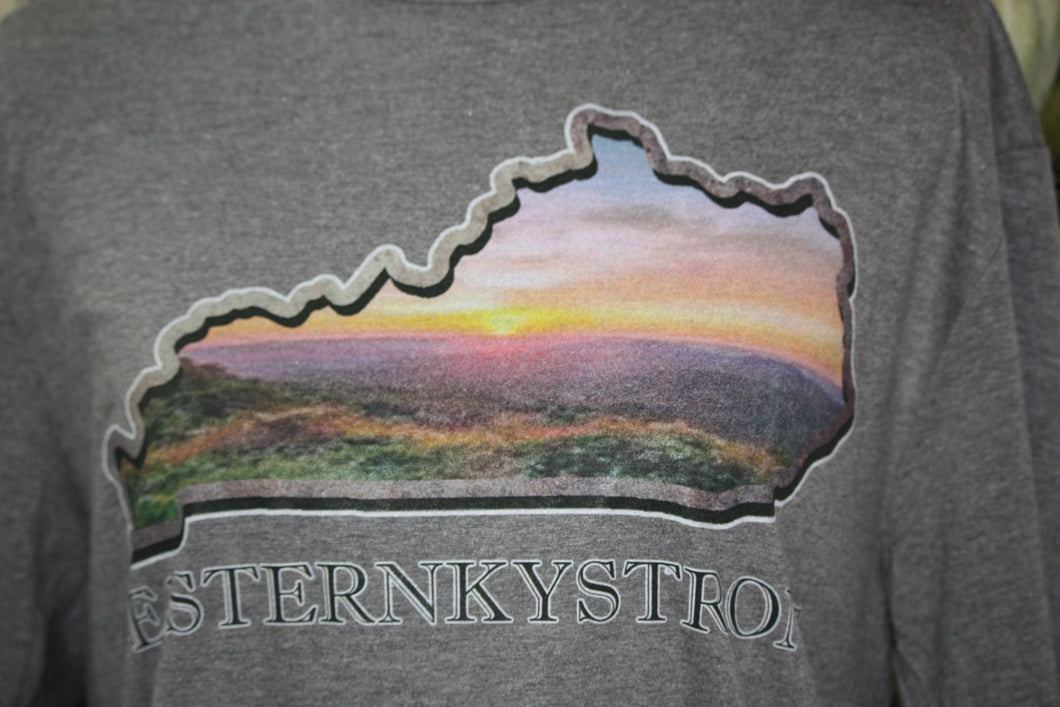 FLOOD DISASTER SUPPORT SHIRTS KY State Sunset scene