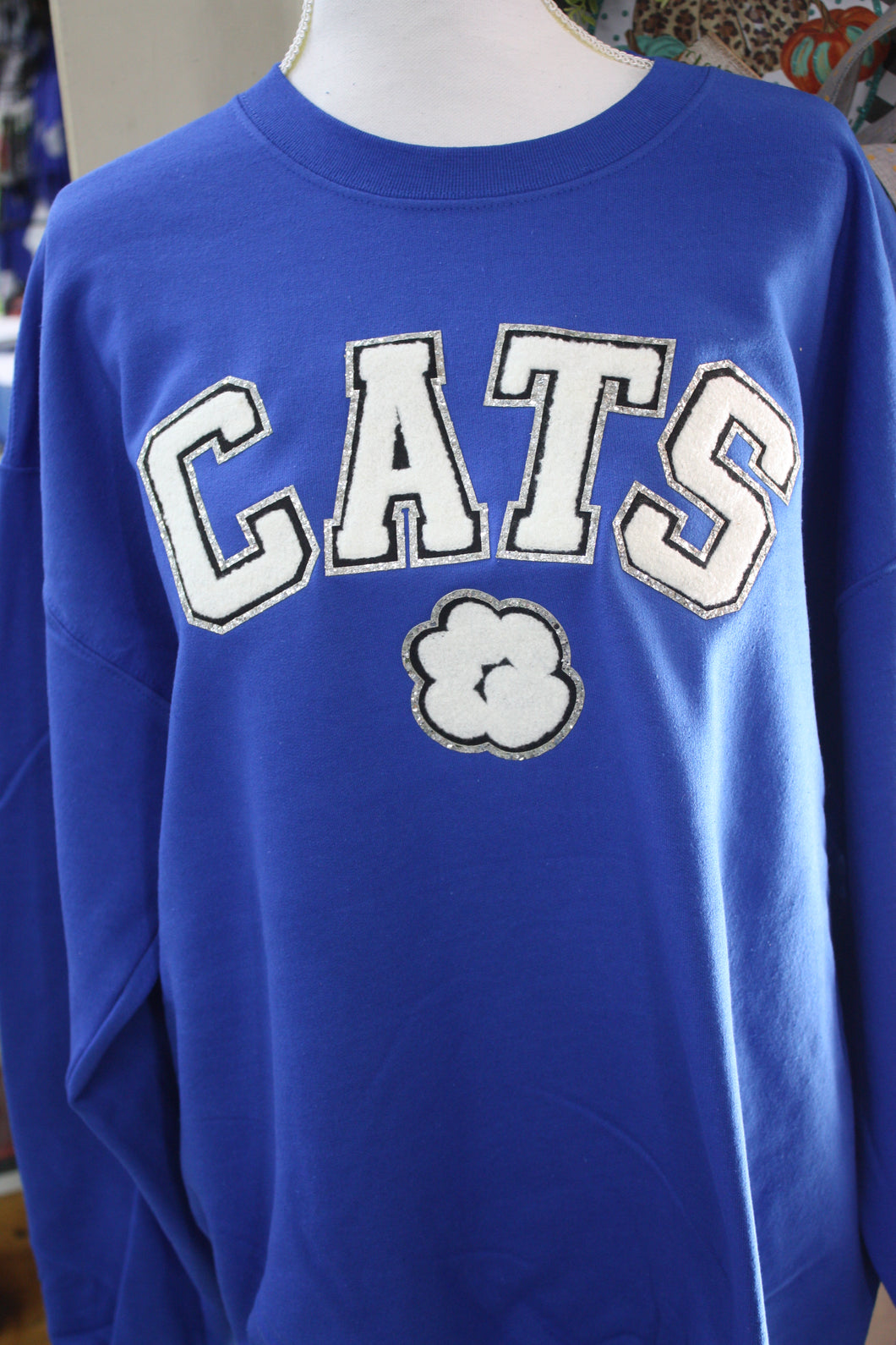 CATS/Chenille/Paw Print/Sweatshirt