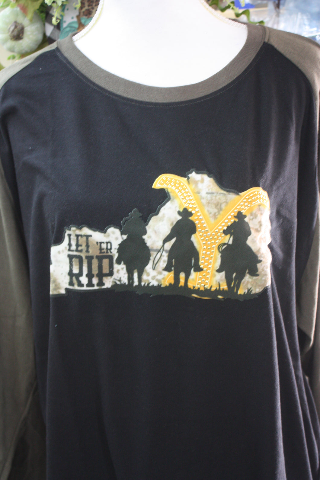 Yellowstone/RIP baseball sleeve shirt