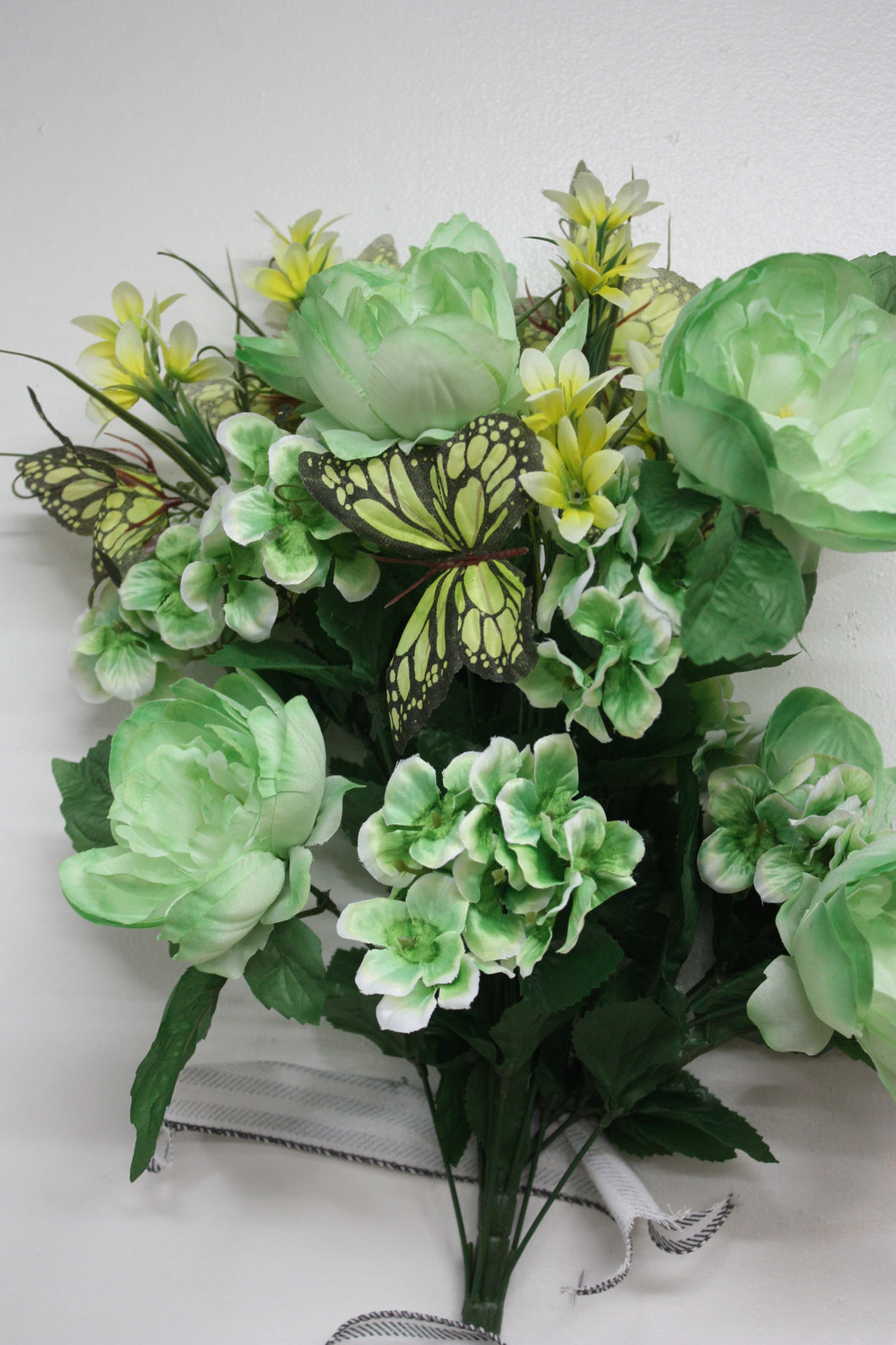 Memorial Cemetery Flowers BUTTERFLY BUSH-Peony-Mint Green