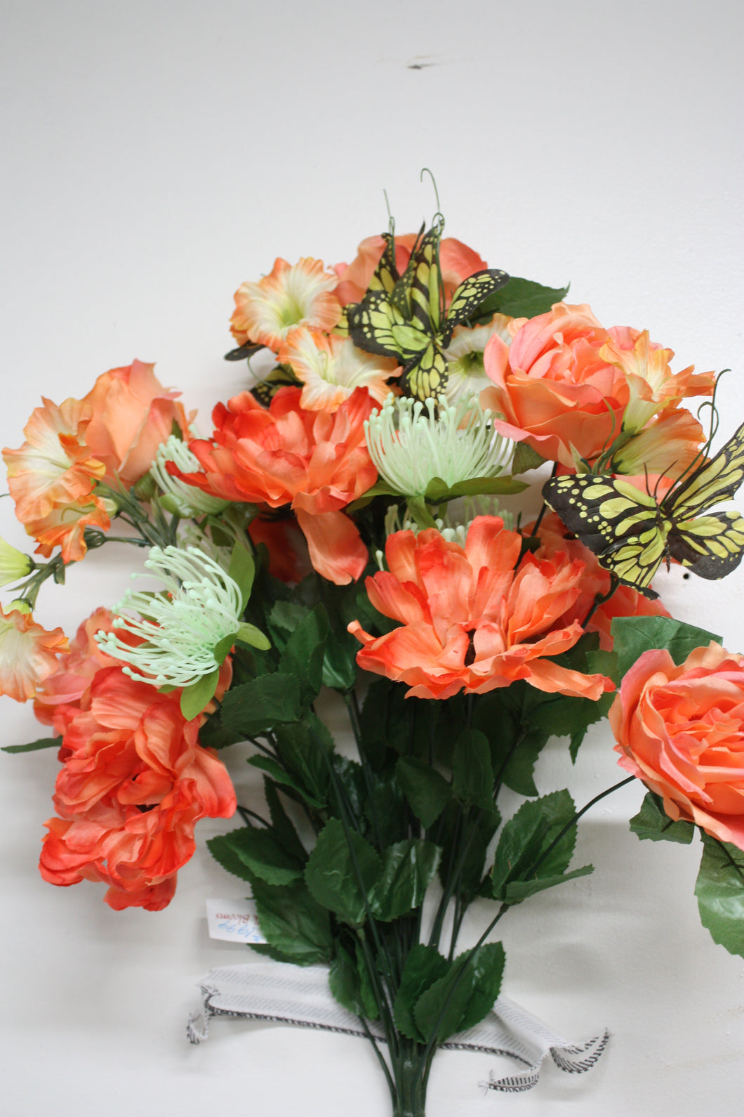 Memorial Cemetery Flowers Large Butterfly Bush-Rose-Peony-Peach