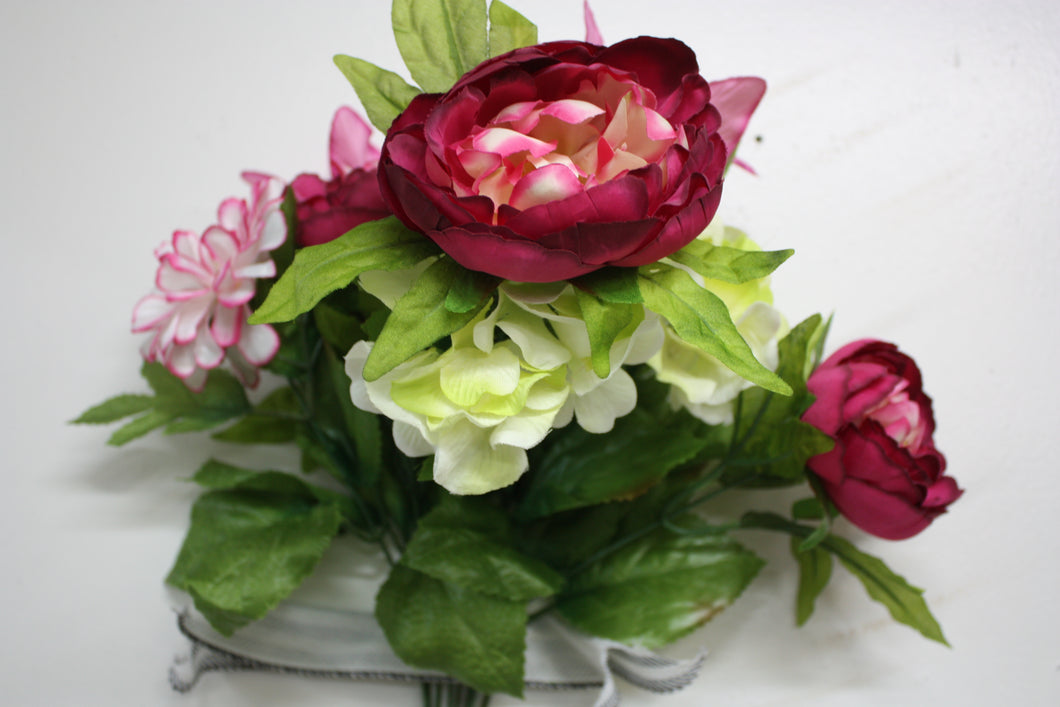 Memorial Cemetery Flowers Peony/Lily/Burgundy/Light Pink