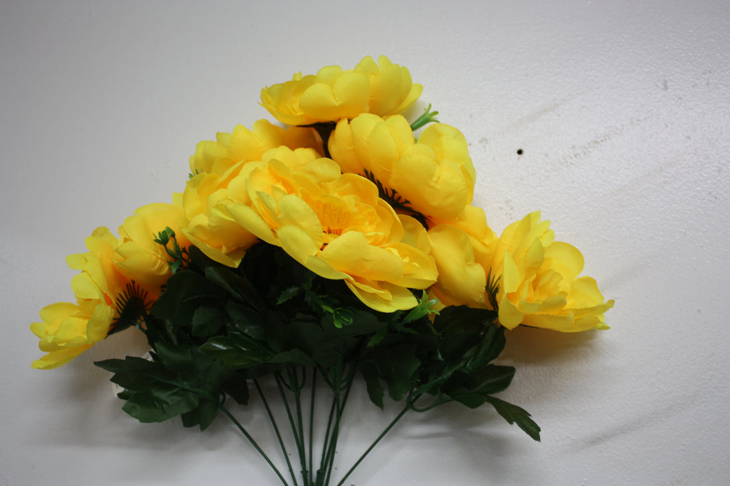Memorial Cemetery Flowers Peony-Yellow