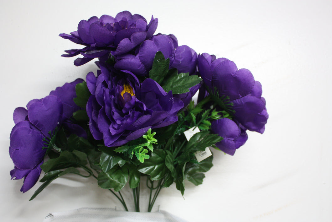 Memorial Cemetery Flowers Peony-Purple