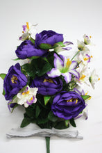 Load image into Gallery viewer, Memorial Cemetery Flowers Peony, Lily Bush Purple/Lavender
